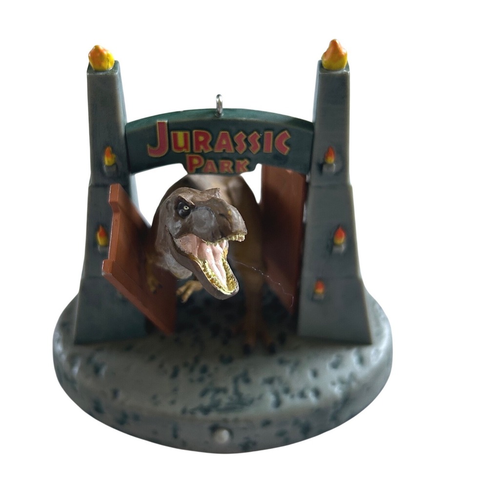 Hallmark Jurassic Park T-Rex Character Figure Ornament Sound 2024 QXI7444
